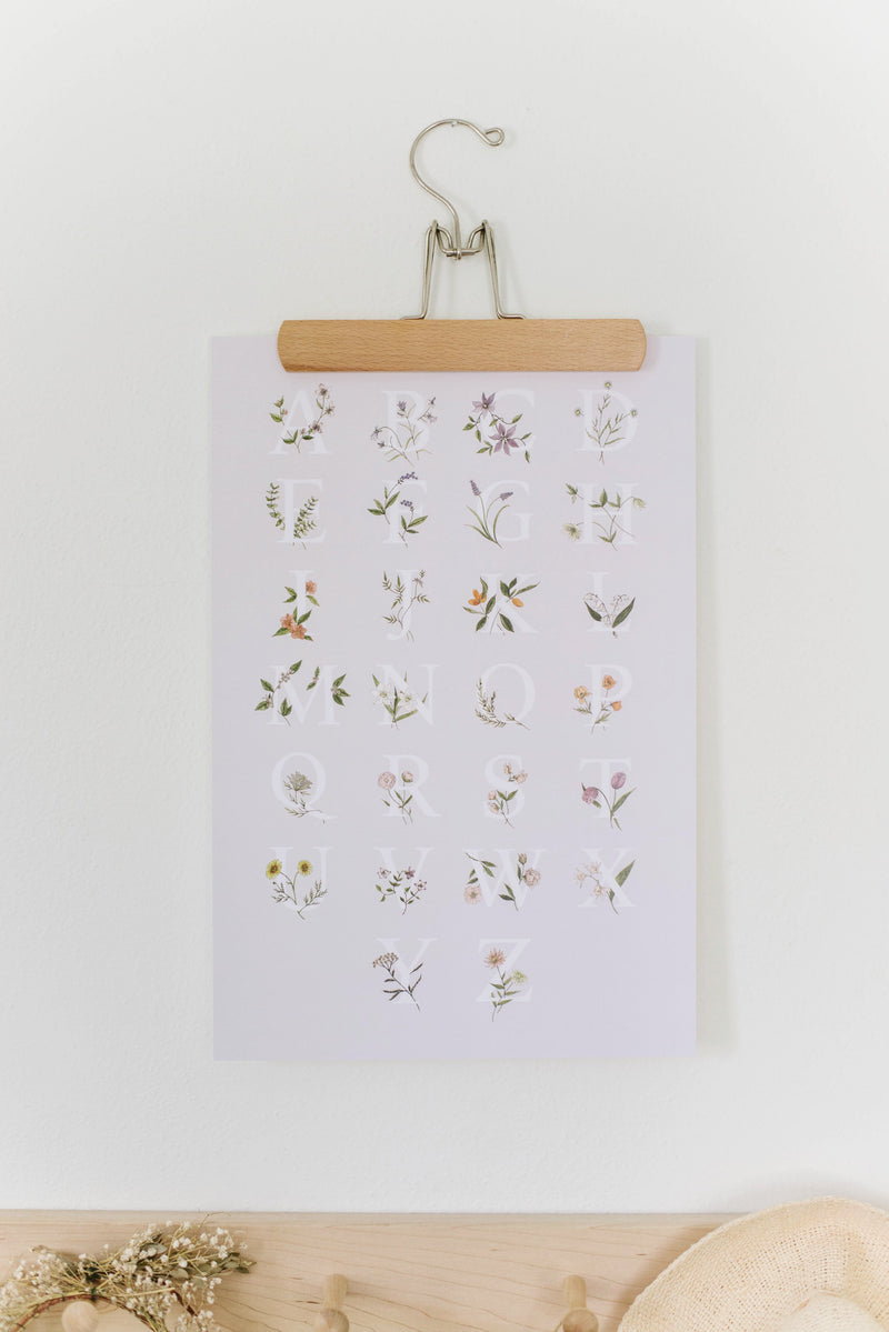 Floral Alphabet Print